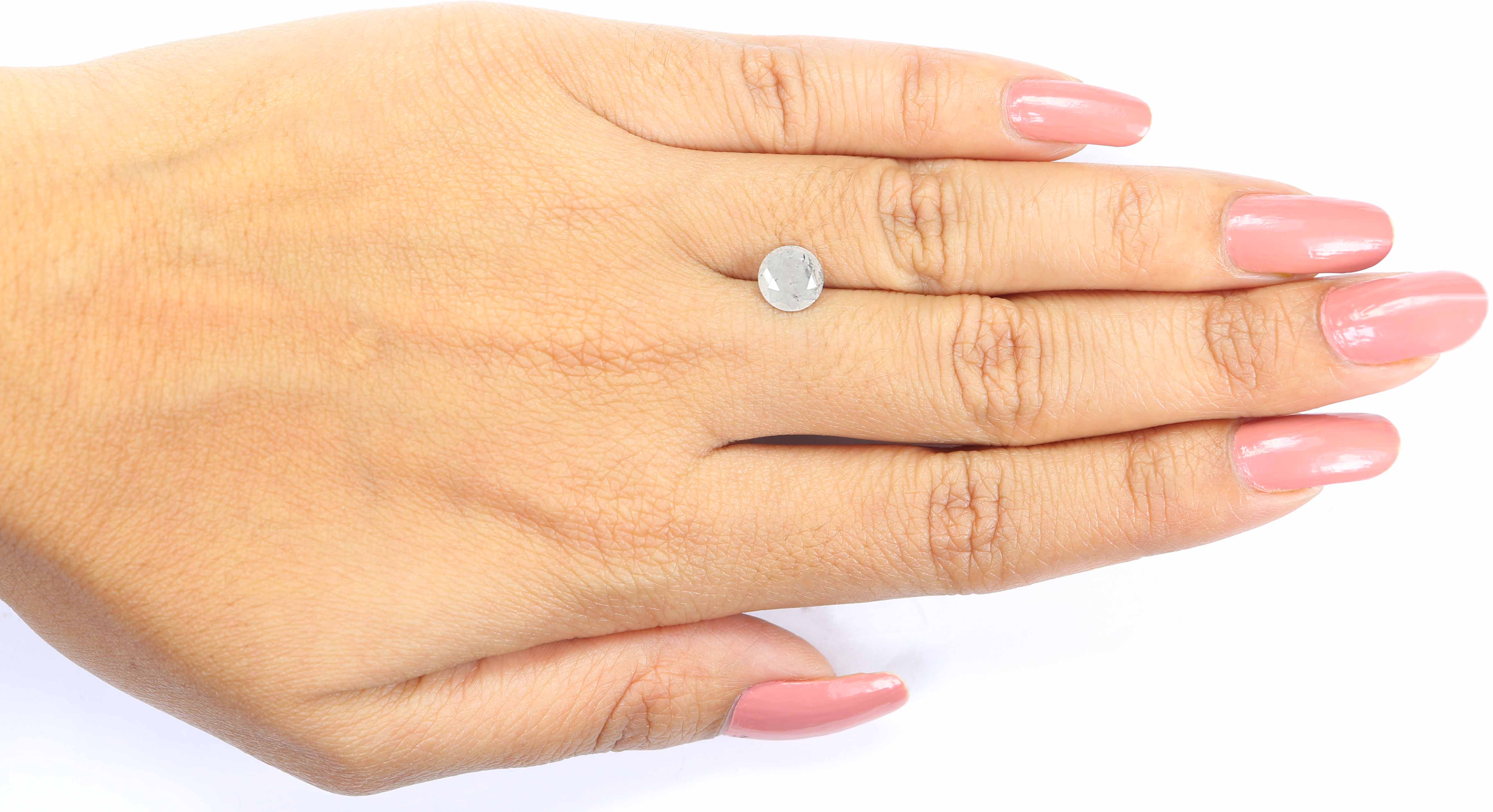 1.35 Ct Natural Loose Round Shape Diamond Milky White Color Round Cut Diamond 6.80 MM Natural White Color Round Brilliant Cut Diamond LQ7869