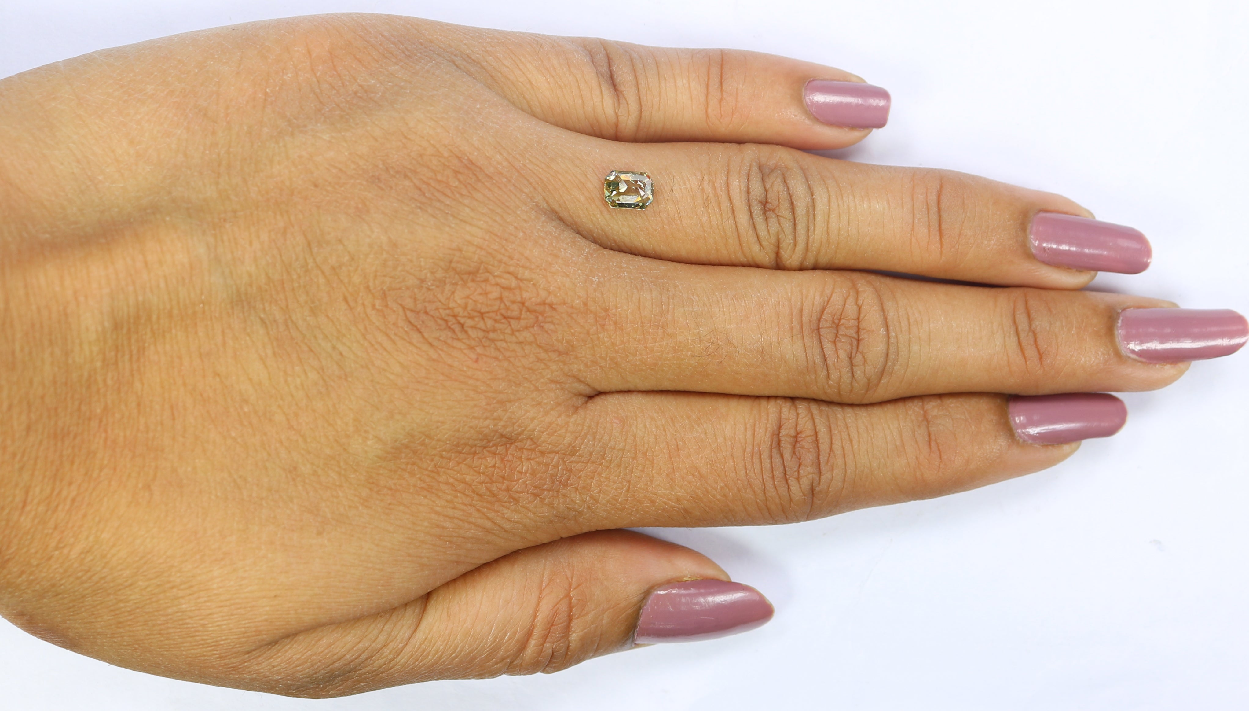 0.67 CT Natural Loose Emerald Shape Diamond Green Color Emerald Shape Diamond 5.75 MM Natural Green Color Emerald Rose Cut Diamond QL2548