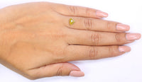 Natural Loose Shield Yellow Color Diamond 0.96 CT 5.85 MM Shield Shape Rose Cut Diamond L9678