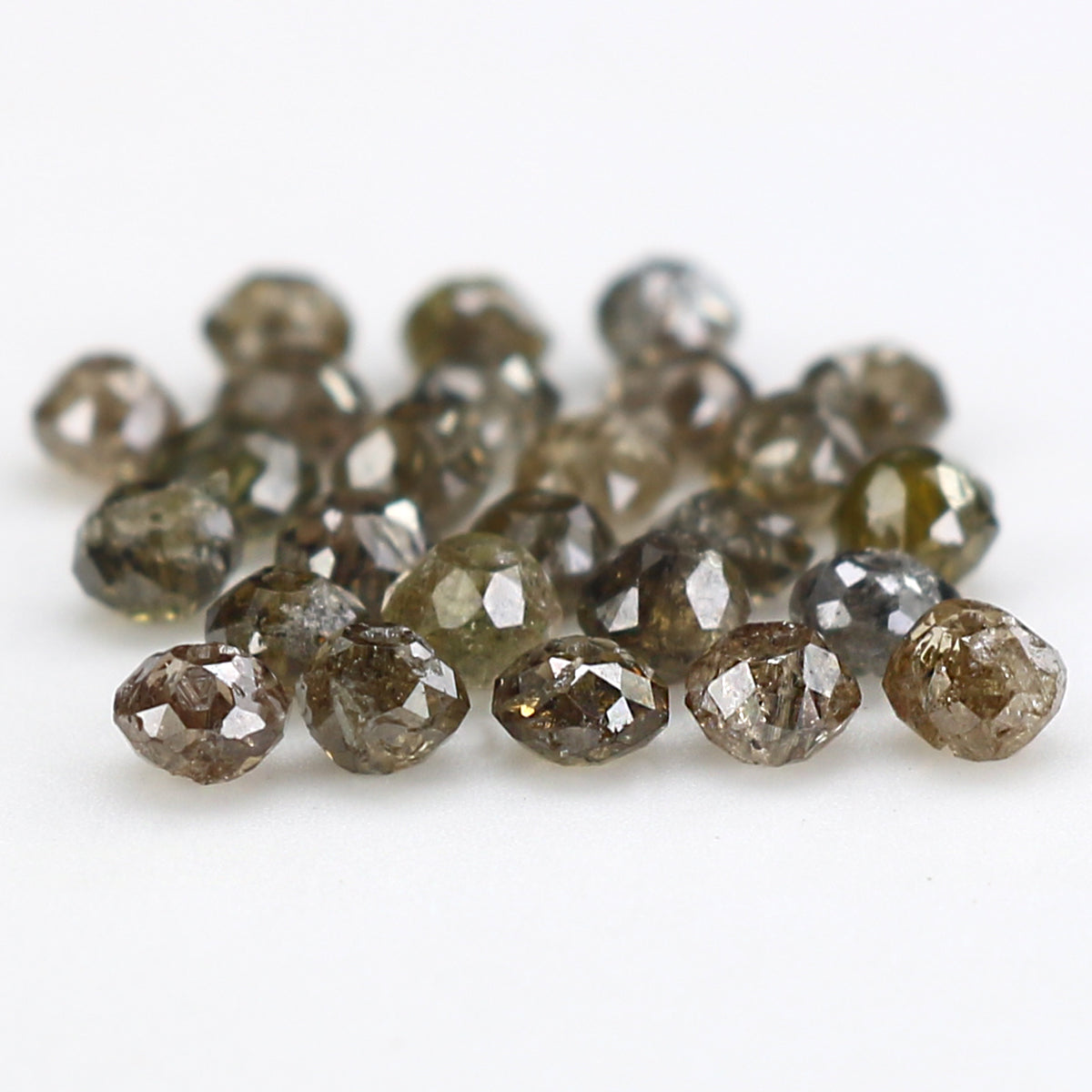2.21 CT Natural Loose Bead Shape Diamond Brown Color Bead Cut Diamond 2.30 MM Natural Loose Brown Color Diamond Bead Rose Cut Diamond LQ1681