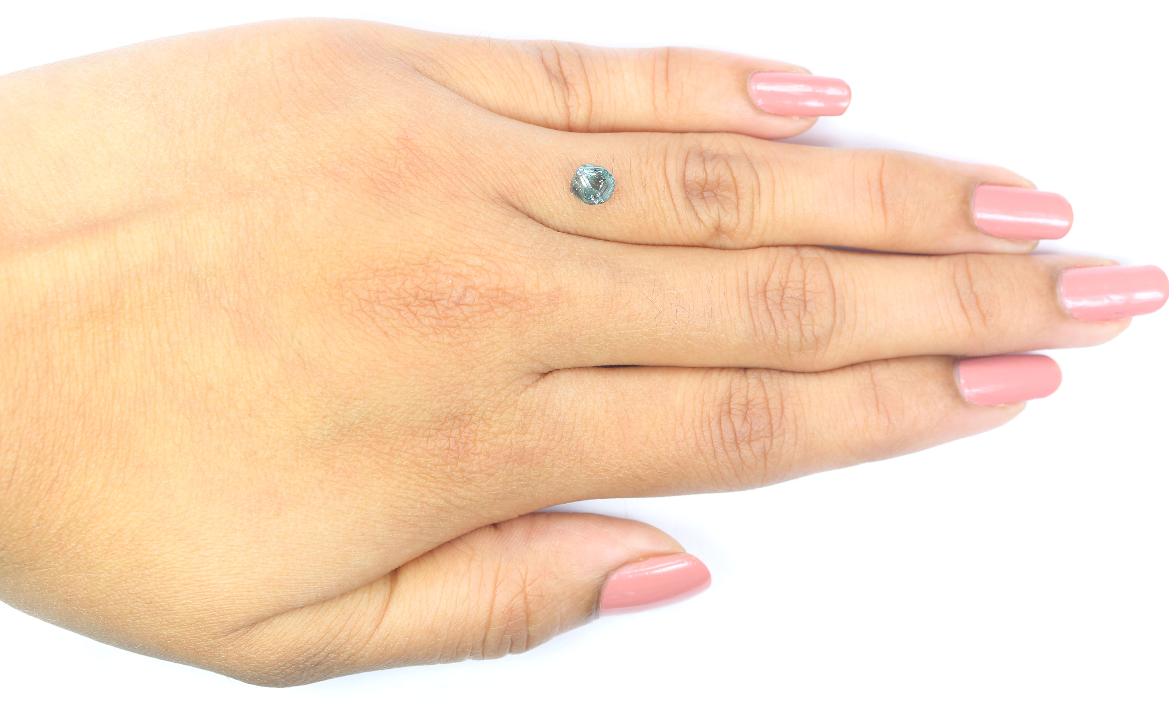 1.01 CT Natural Loose Rough Shape Diamond Blue Color Rough Cut Diamond 5.80 MM Natural Loose Blue Diamond Rough Irregular Cut Diamond QL2323