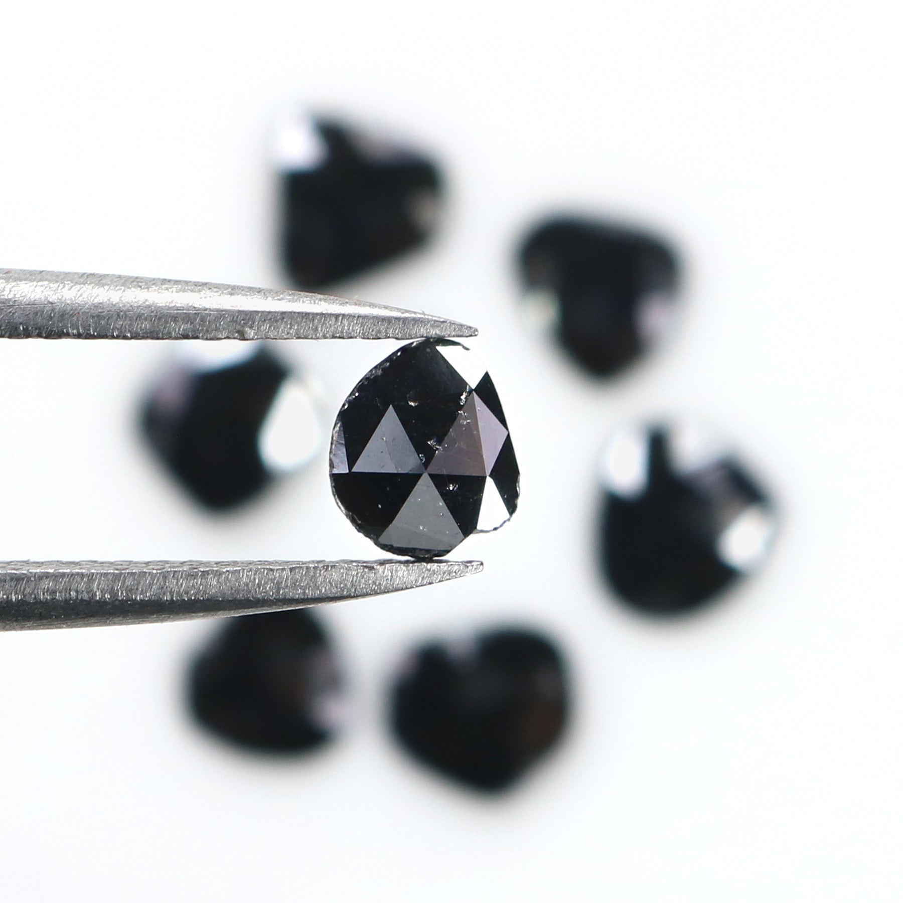 1.55 CT Natural Loose Slice Shape Diamond Black Color Slice Cut Diamond 5.10 MM Natural Loose Black Color Slice Rose Cut Diamond LQ2596