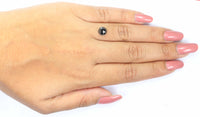 Natural Loose Rose Cut Black Grey Color Diamond 1.48 CT 6.50 MM Round Rose Cut Shape Diamond KR909