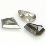1.54 Ct Natural Loose Diamond, Mix Diamond, Salt And Pepper Diamond, Black Diamond, Grey Diamond, Minimal Diamond, Geometric Diamond, KDL713