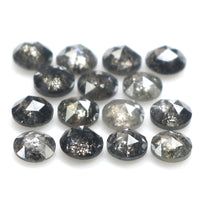 Natural Loose Round Rose Cut Salt And Pepper Diamond Black Grey Color 1.45 CT 2.70 MM Rose Cut Shape Diamond KDL1822
