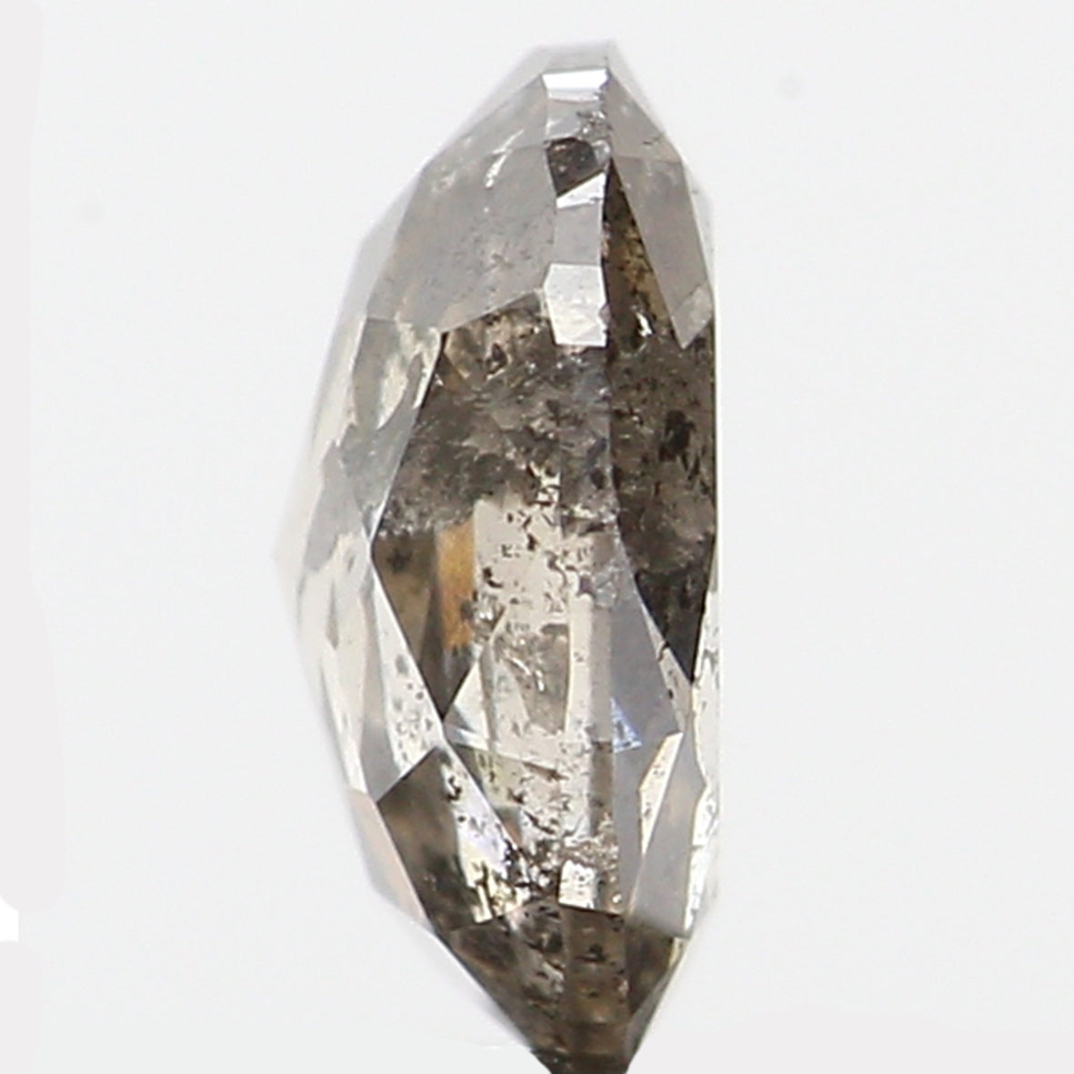 0.37 Ct Natural Loose Oval Shape Diamond Salt And Pepper Oval Cut Diamond 5.10 MM Natural Loose Black Grey Color Oval Rose Cut Diamond LQ395