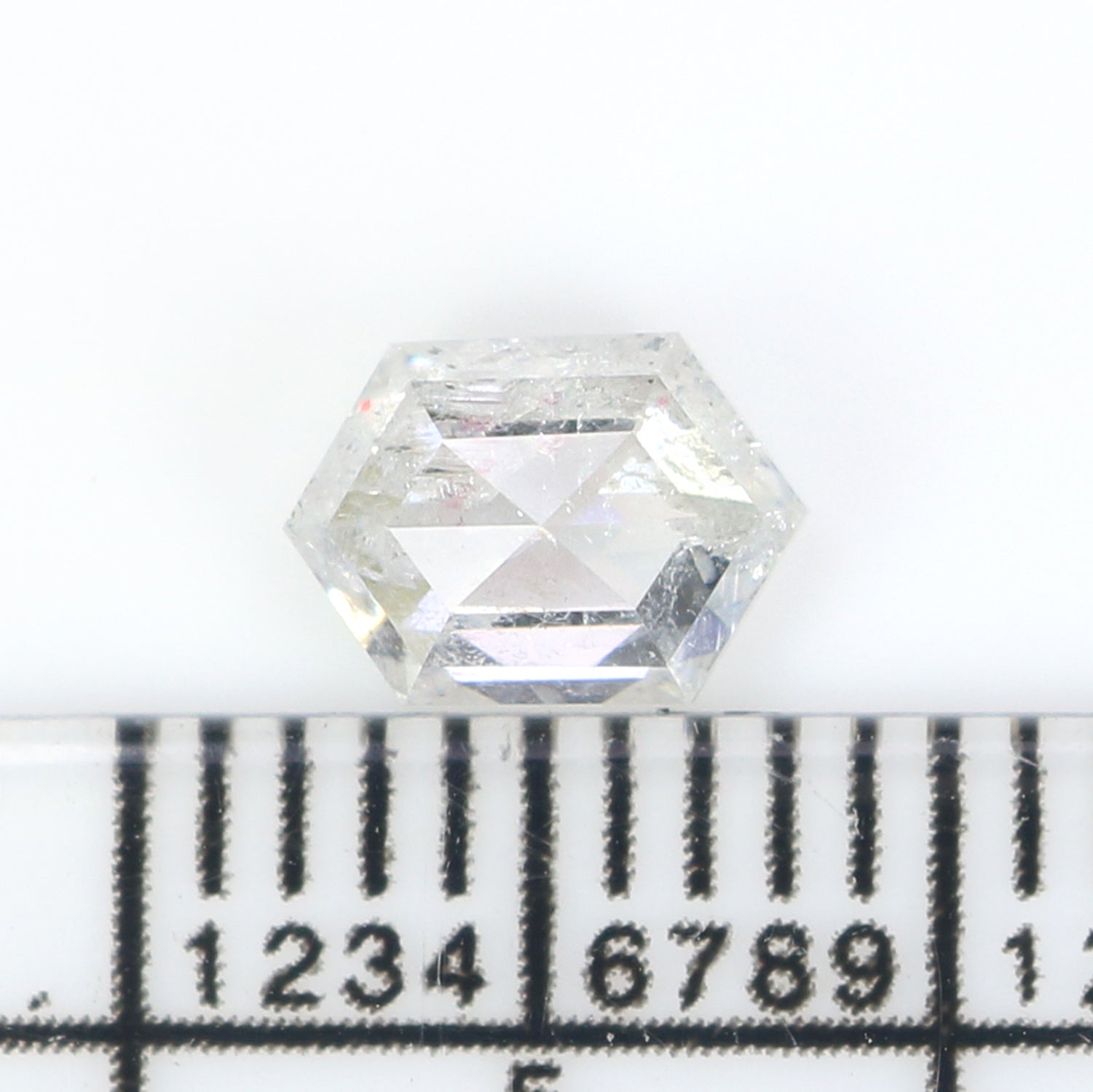 0.79 CT Natural Loose Hexagon Shape Diamond White - G Hexagon Diamond 6.50 MM Natural Loose White - G Color Hexagon Rose Cut Diamond QL2587
