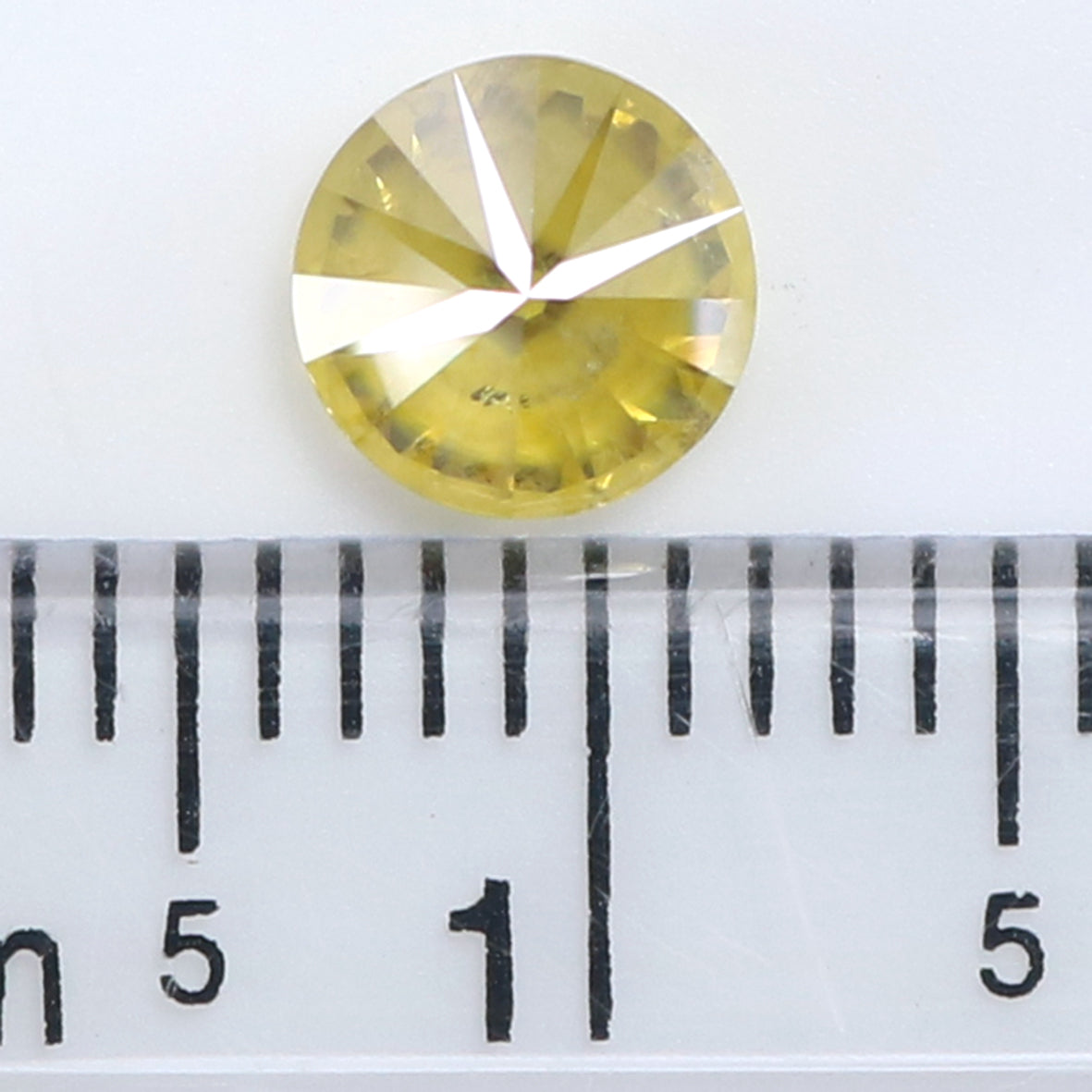 Natural Loose Round Diamond Yellow Greenish Color 0.77 CT 5.70 MM Round Brilliant Cut Diamond L6436