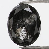 0.36 Ct Natural Loose Diamond, Oval Diamond, Black Diamond, Grey Diamond, Salt and Pepper Diamond, Antique Diamond, Real Diamond, L698