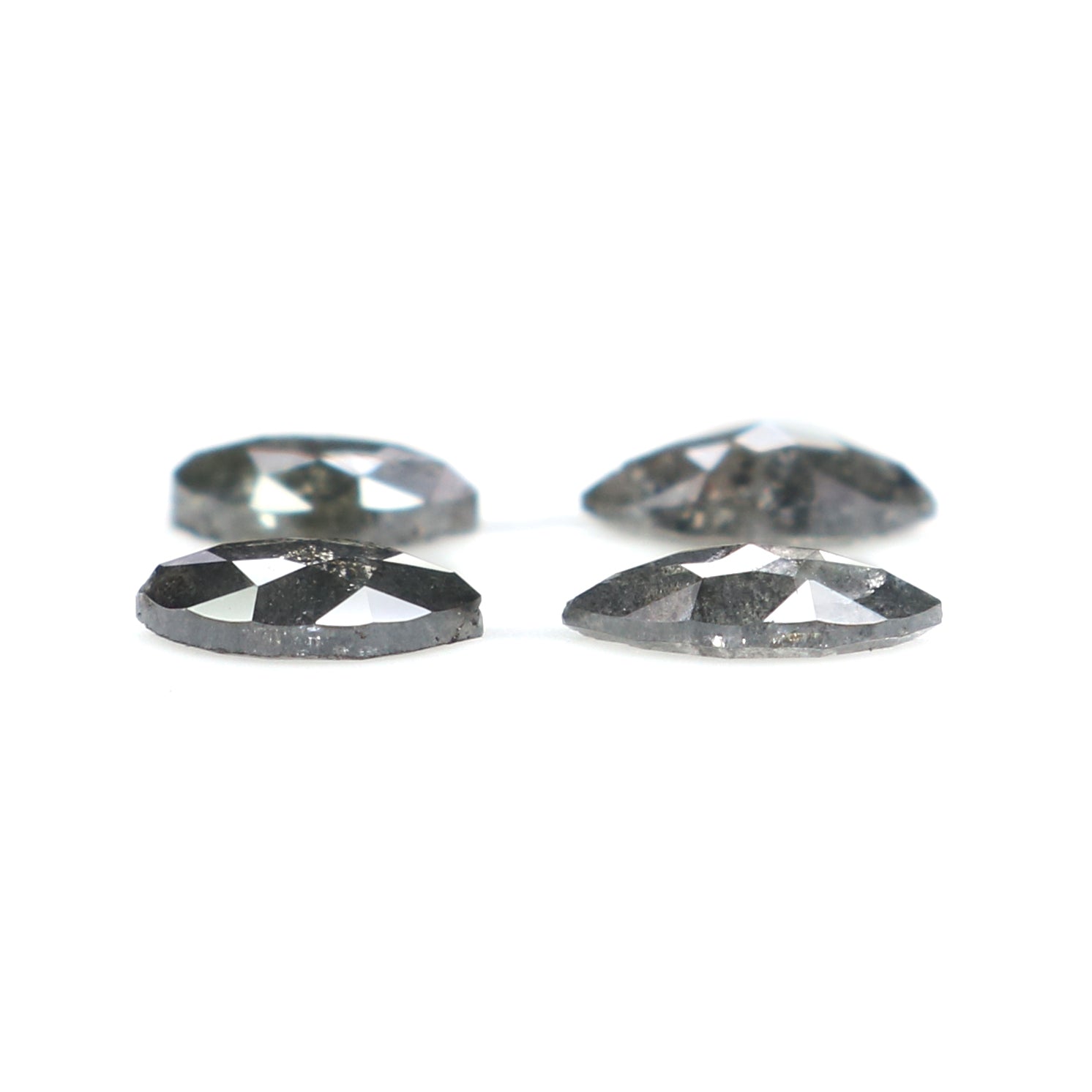 0.57 CT Natural Loose Marquise Shape Diamond Salt And Pepper Marquise Cut Diamond 5.10 MM Black Grey Color Marquise Rose Cut Diamond LQ2760