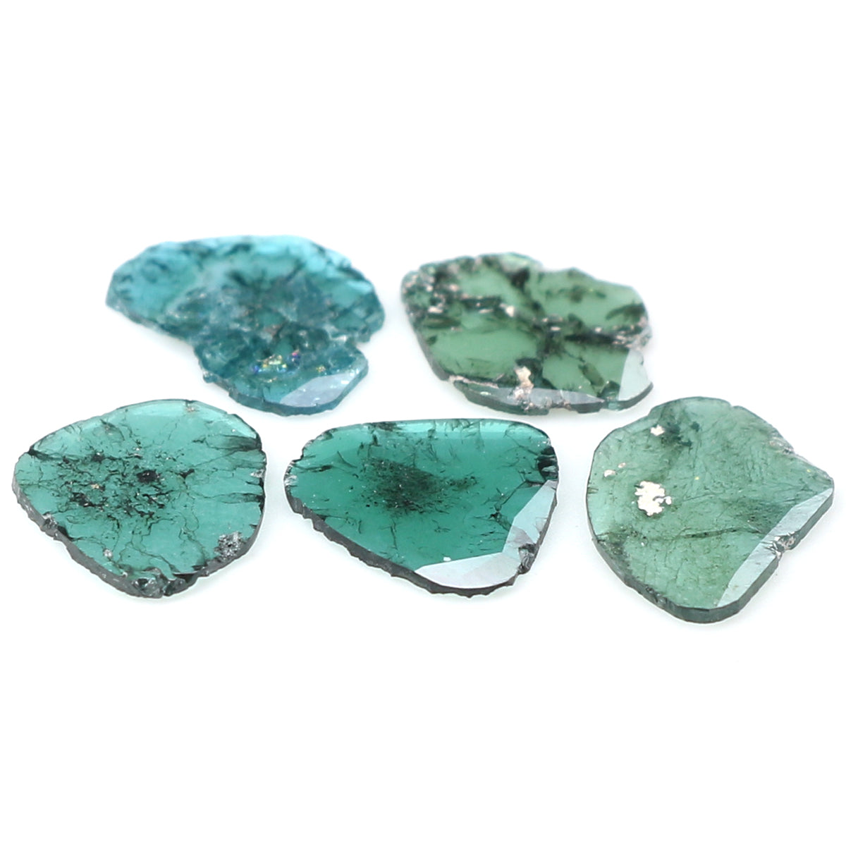 1.71 CT Natural Loose Slice Shape Diamond Blue Color Slice Cut Diamond 7.55 MM Natural Loose Blue Color Slice Irregular Cut Diamond KQ2461