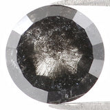 Natural Loose Round Rose Cut Salt And Pepper Diamond Black Grey Color 1.86 CT 7.50 MM Rose Cut Shape Diamond KDL1303