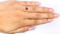 Natural Loose Triangle Diamond Black Brown Color 0.79 CT 5.70 MM Triangle Shape Rose Cut Diamond KR1791