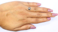 Natural Loose Round Rose Cut Salt And Pepper Diamond Black Grey Color 1.14 CT 7.28 MM Rose Cut Shape Diamond L2590