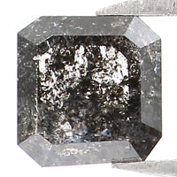 Natural Loose Emerald Salt And Pepper Diamond Grey Color 0.47 CT 4.50 MM Emerald Shape Rose Cut Diamond KDL6853