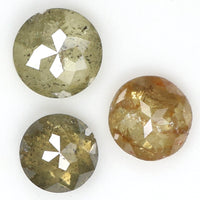 Natural Loose Round Rose Cut Green Brown Color Diamond 1.19 CT 4.20 MM Rose Cut Shape Diamond L1883