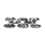 Natural Loose Marquise Salt And Pepper Diamond Black Grey Color 1.07 CT 4.09 MM Marquise Shape Rose Cut Diamond KDL2668