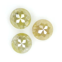 Natural Loose Rose Cut Yellow Color Diamond 1.16 CT 4.00 MM Round Rose Cut Shape Diamond KR121