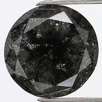 0.72 Ct Natural Loose Diamond, Round Rose Cut Diamond, Black Diamond, Gray Diamond, Salt and Pepper Diamond, Rose Cut Diamond L697