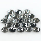 Natural Loose Round Rose Cut Salt And Pepper Diamond Black Grey Color 1.73 CT 2.60 MM Rose Cut Shape Diamond L1819