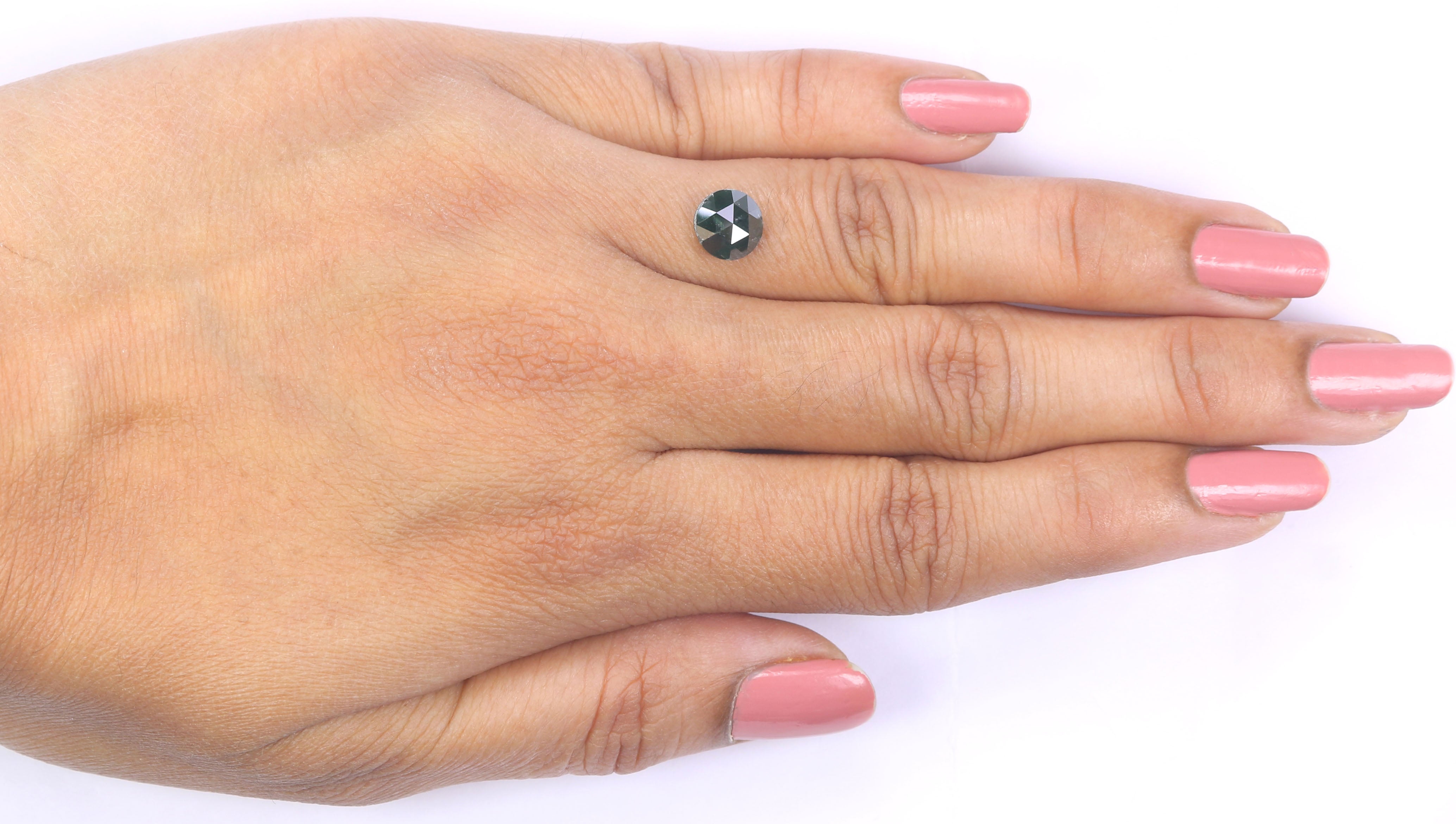 1.41 CT Natural Loose Round Rose Cut Diamond Green Color Round Shape Diamond 6.90 MM Natural Loose Green Color Round Rose Cut Diamond KQ890