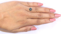 Natural Loose Rose Cut Green Color Diamond 1.41 CT 6.90 MM Round Rose Cut Shape Diamond KR890