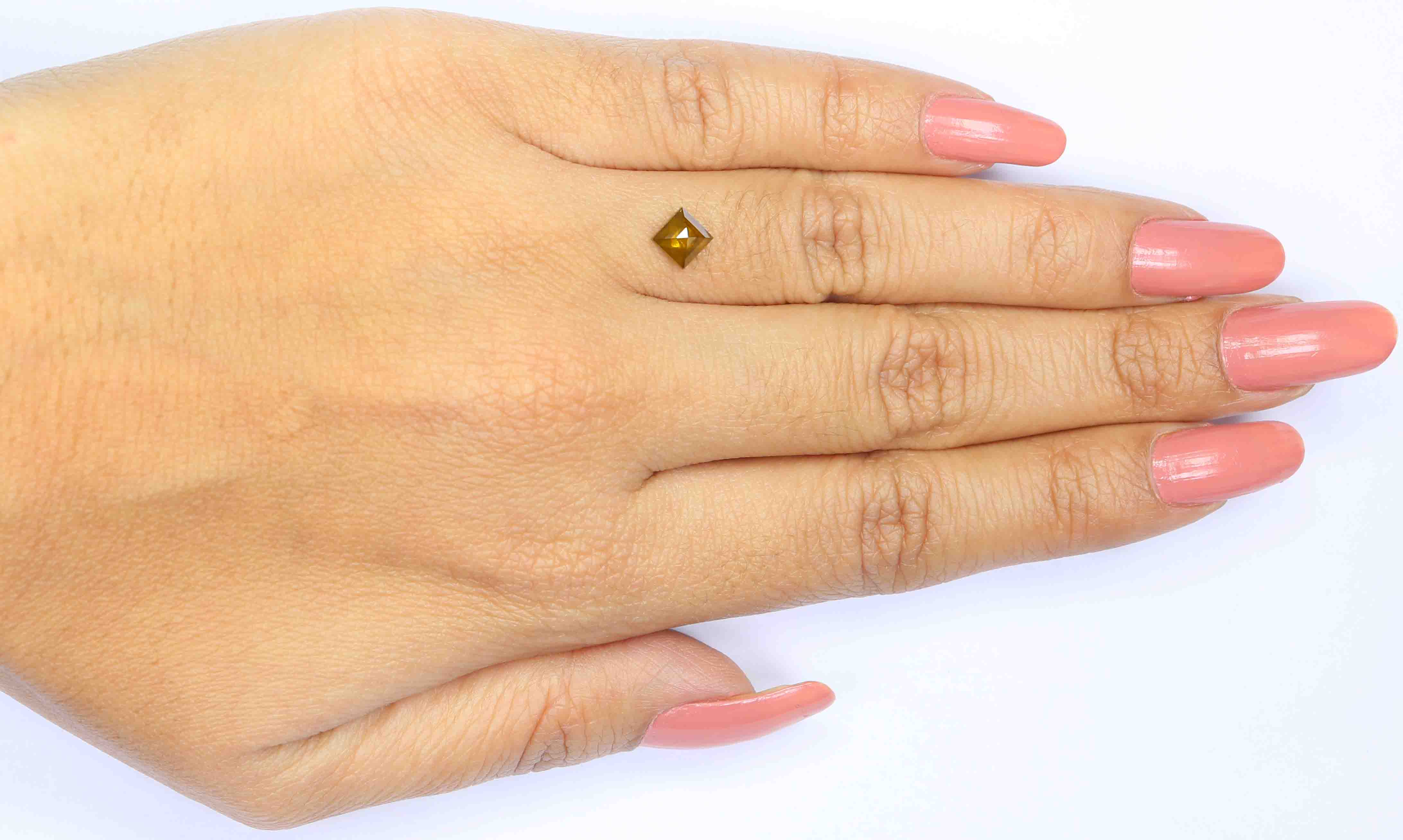 0.57 CT Natural Loose Kite Shape Diamond Yellow Color Kite Diamond 6.50 MM Natural Loose Yellow Color Diamond Kite Rose Cut Diamond KQ2234
