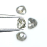 Natural Loose Slice Salt And Pepper Diamond Black Grey Color 1.02 CT 4.81 MM Slice Shape Rose Cut Diamond L2513