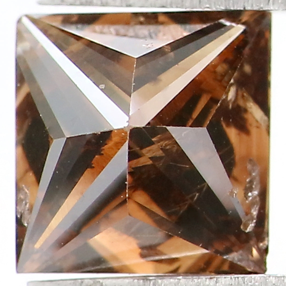 Natural Loose Princess Brown Color Diamond 1.00 CT 5.40 MM Princess Shape Rose Cut Diamond KDL1758