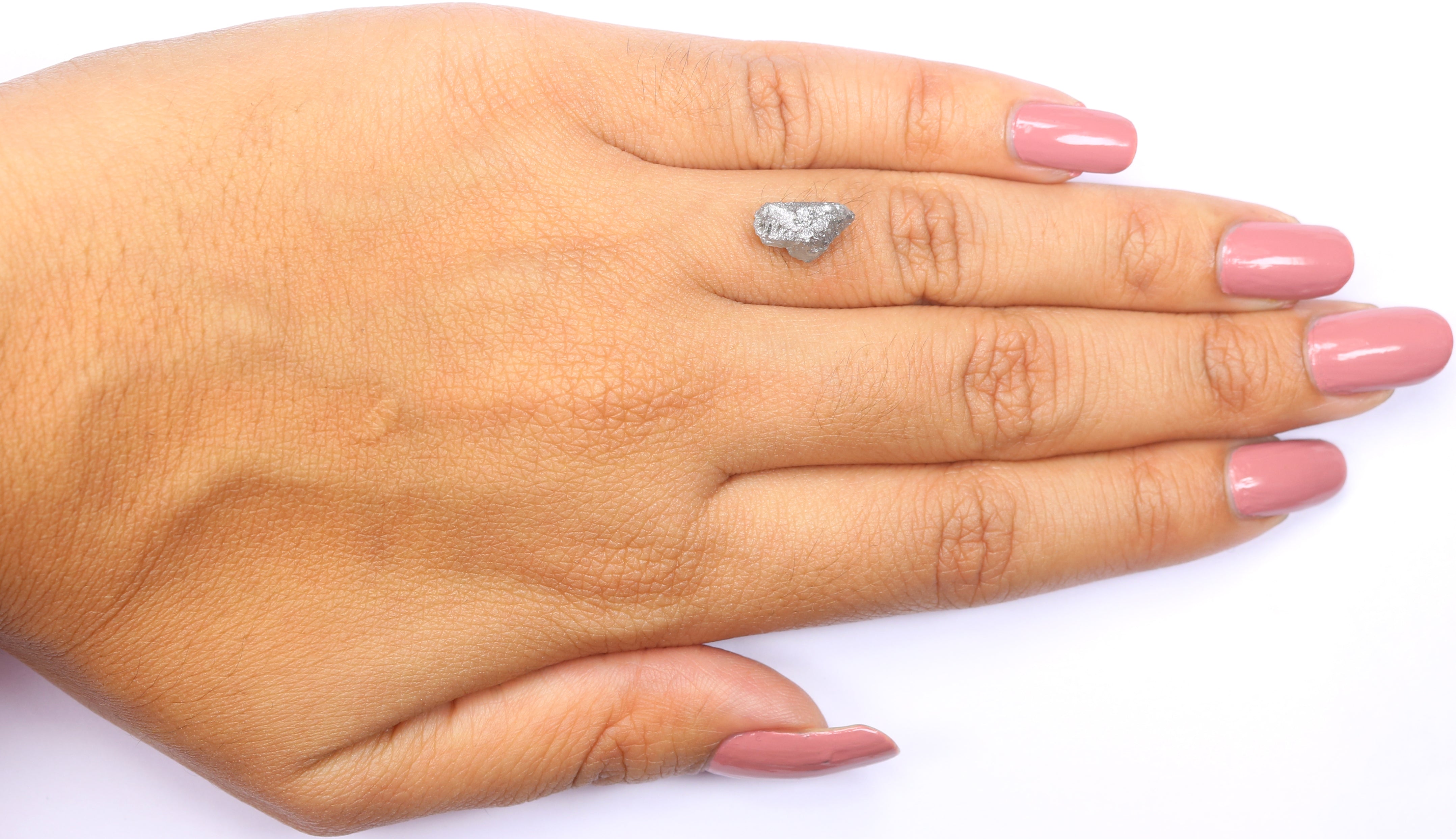 2.17 CT Natural Loose Rough Cut Diamond Salt And Pepper Rough Diamond 10.25 MM Natural Black Grey Diamond Rough Irregular Cut Diamond QK2479