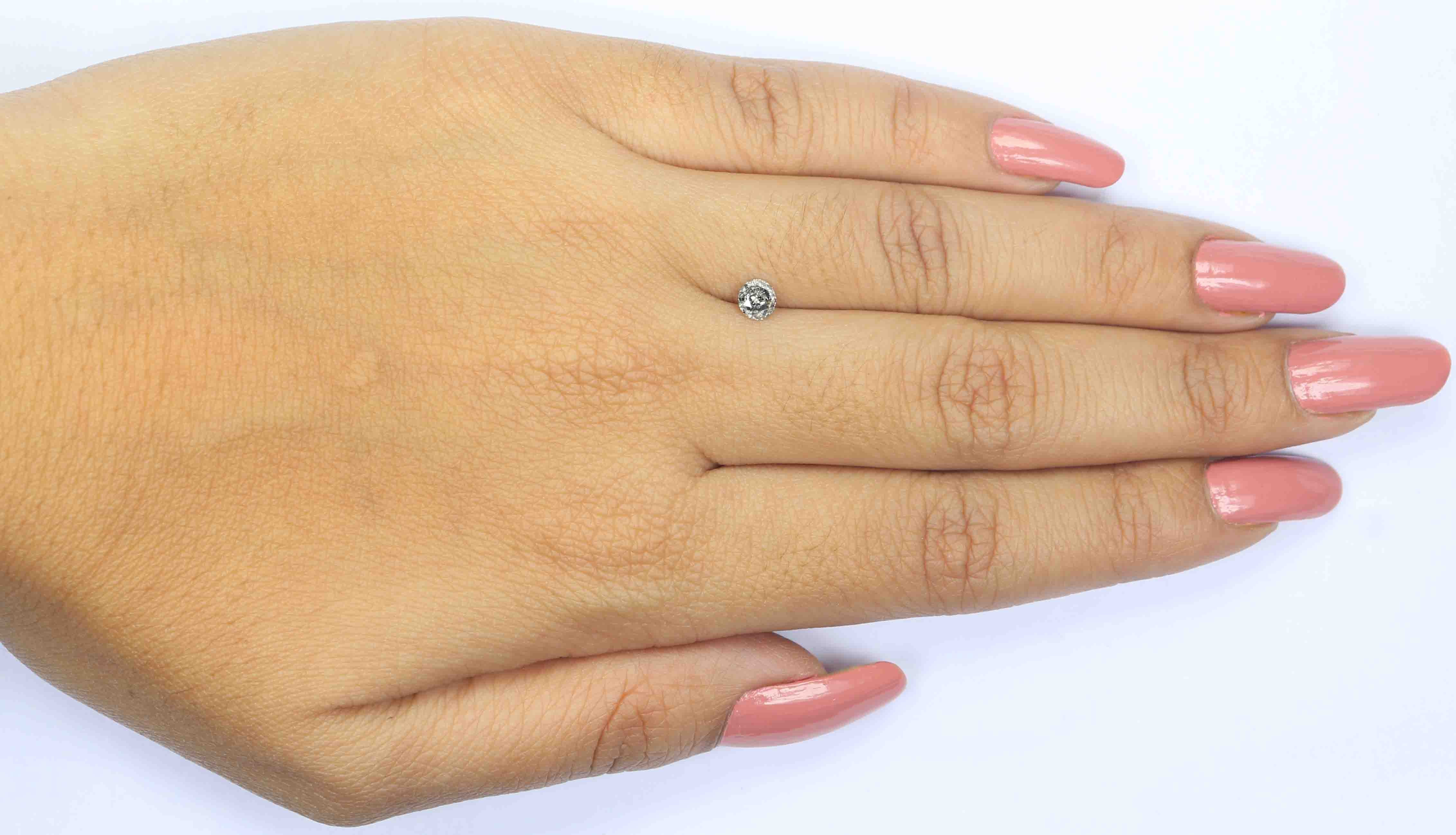 0.33 CT Natural Loose Round Shape Diamond Salt And Pepper Round Cut Diamond 4.30 MM Natural Loose Diamond Round Brilliant Cut Diamond LQ5064
