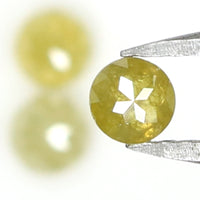 Natural Loose Rose Cut Yellow Color Diamond 0.67 CT 3.30 MM Round Rose Cut Shape Diamond L6333