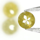 Natural Loose Rose Cut Yellow Color Diamond 0.67 CT 3.30 MM Round Rose Cut Shape Diamond L6333