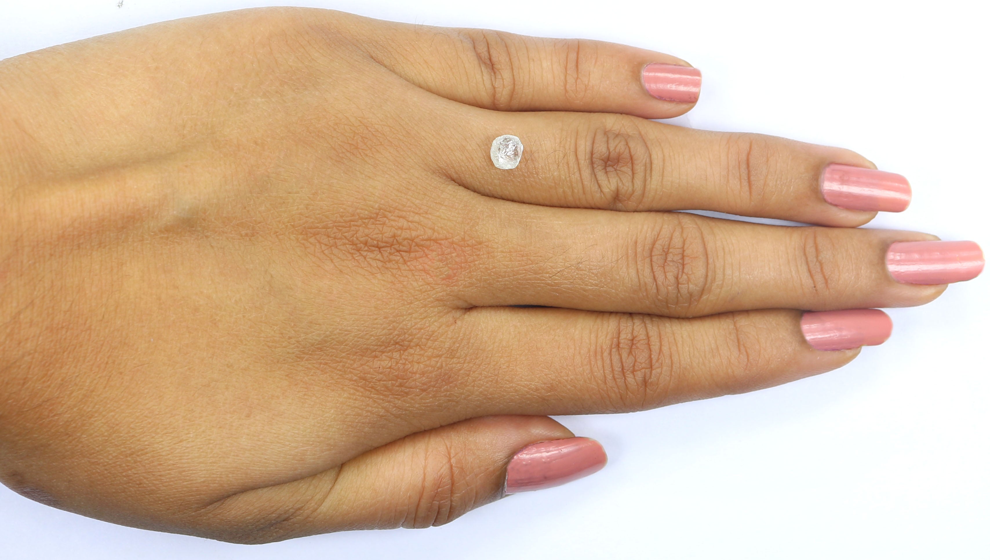 0.96 CT Natural Loose Rough Shape Diamond White-F Color Rough Cut Diamond 5.45 MM Natural White-F Diamond Rough Irregular Cut Diamond QL2473