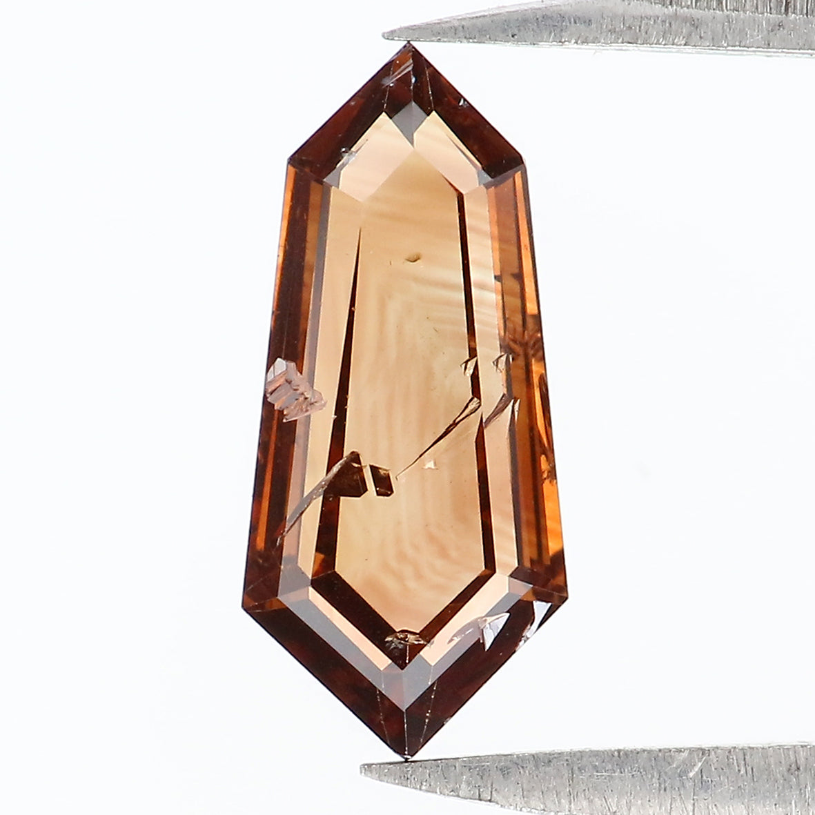 0.68 CT Natural Loose Shield Shape Diamond Brown Color Shield Shape Diamond 9.35 MM Natural Loose Diamond Shield Rose Cut Diamond QL1757