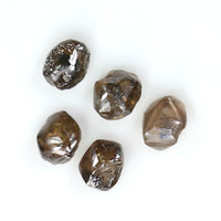 Natural Loose Rough Dark Brown Color Diamond 2.44 CT 4.70 MM Rough Shape Rose Cut Diamond KDL7971