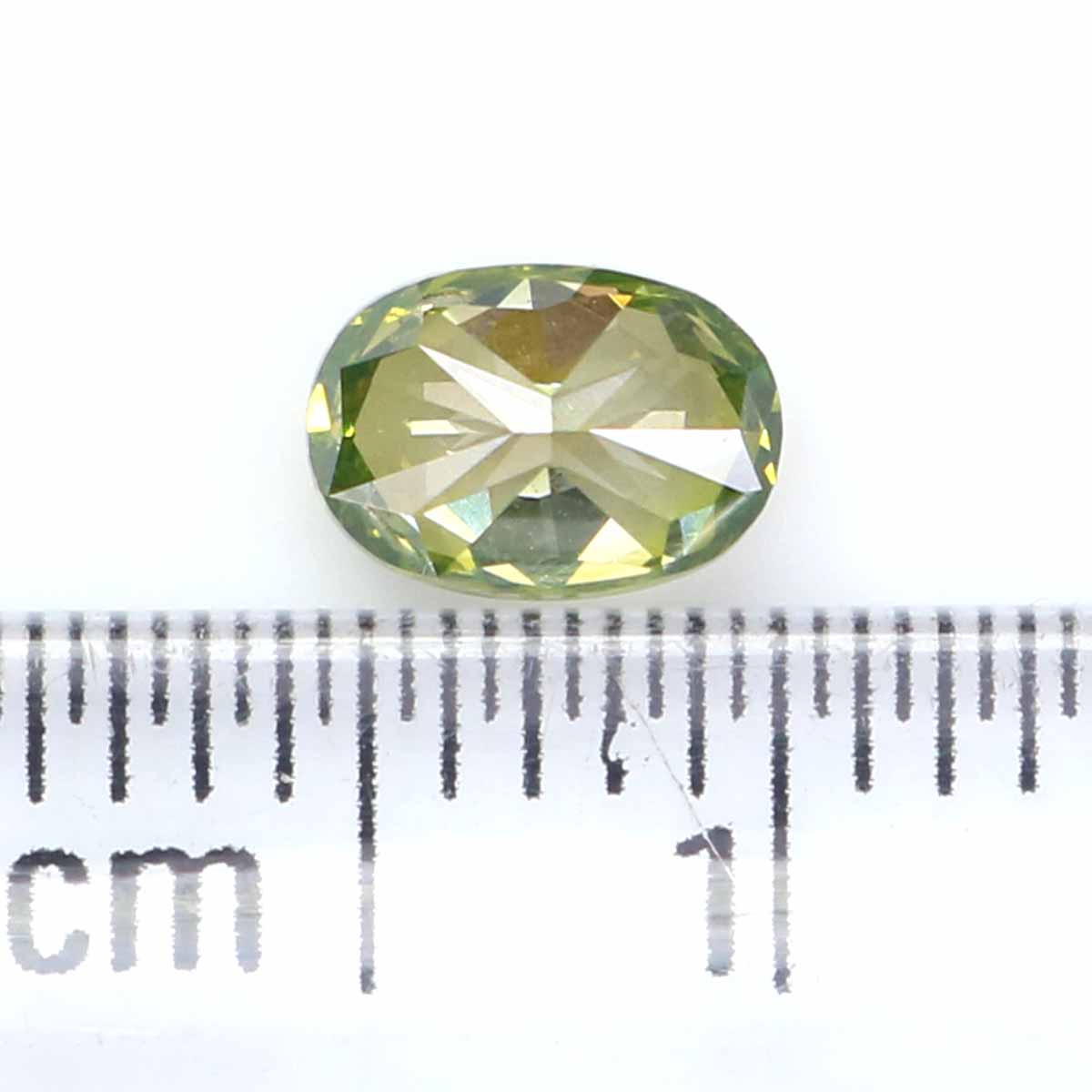 Natural Loose Oval Diamond Green Color 0.58 CT 5.77 MM Oval Rose Cut Shape Diamond L2490