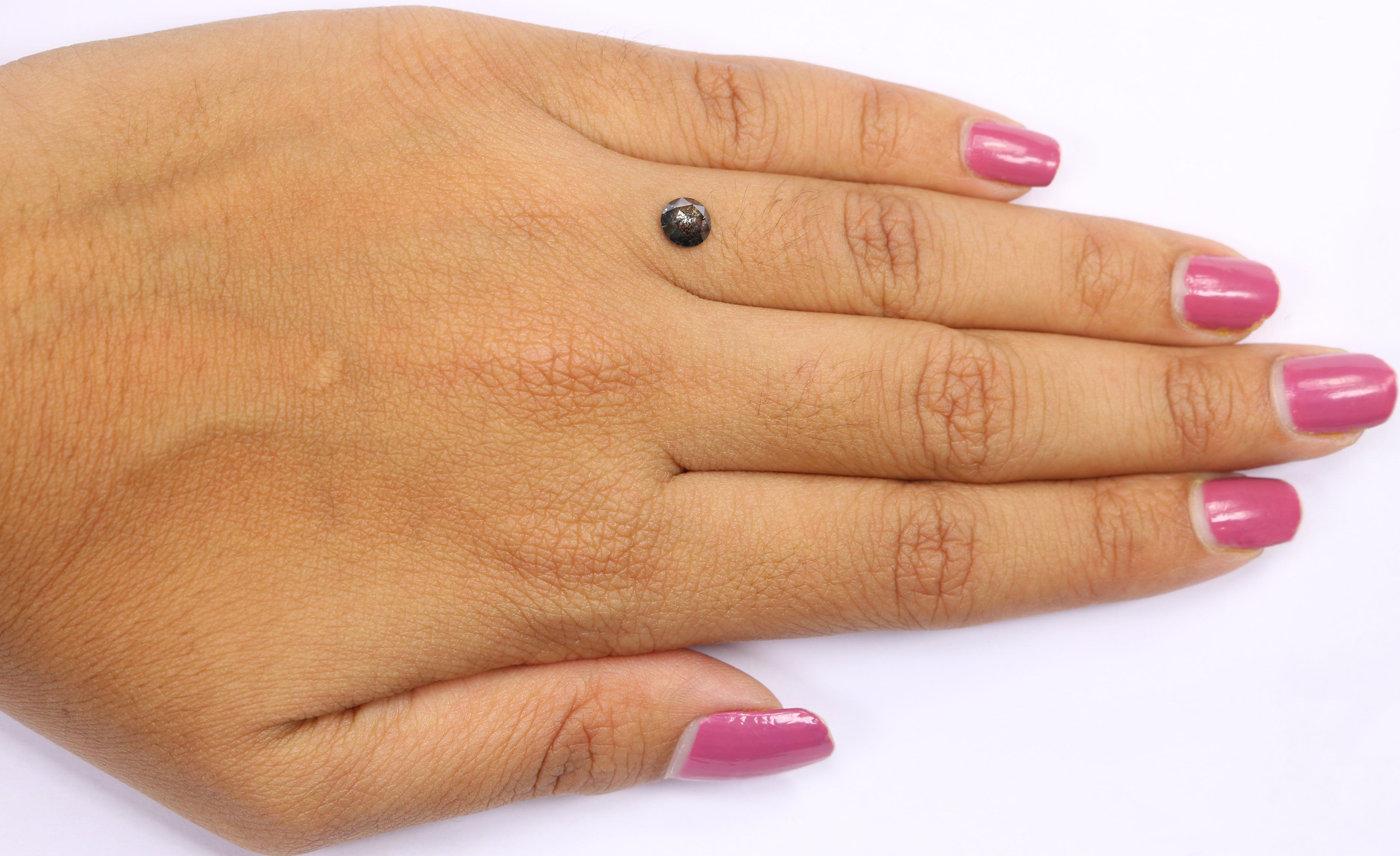 0.51 CT Natural Loose Round Rose Cut Diamond Salt And Pepper Round Diamond 5.20 MM Natural Loose Black Grey Color Rose Cut Diamond LQ5981