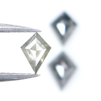 Natural Loose Kite Salt And Pepper Diamond Black Grey Color 0.88 CT 5.81 MM Kite Shape Rose Cut Diamond L2454