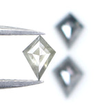 Natural Loose Kite Salt And Pepper Diamond Black Grey Color 0.88 CT 5.81 MM Kite Shape Rose Cut Diamond L2454
