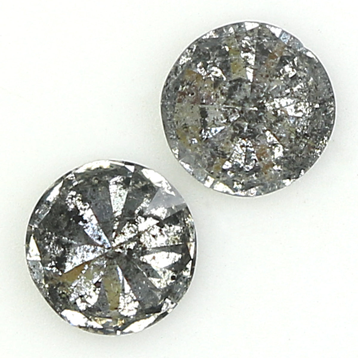0.40 CT Natural Loose Round Cut Pair Diamond Salt And Pepper Round Shape Diamond 3.70 MM Black Grey Color Round Brilliant Cut Diamond QL1062