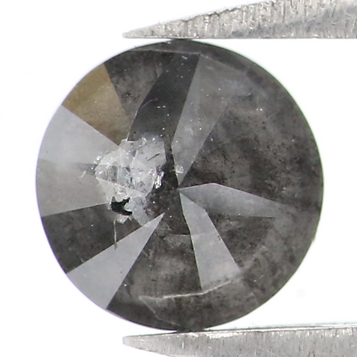 0.68 CT Natural Loose Round Shape Diamond Black Grey Color Round Cut Diamond 5.30 MM Salt And Pepper Round Brilliant Cut Diamond LQ1765