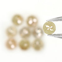 Natural Loose Round Rose Cut Grey Brown Color Diamond 1.27 CT 3.00 MM Round Rose Cut Shape Diamond L6347