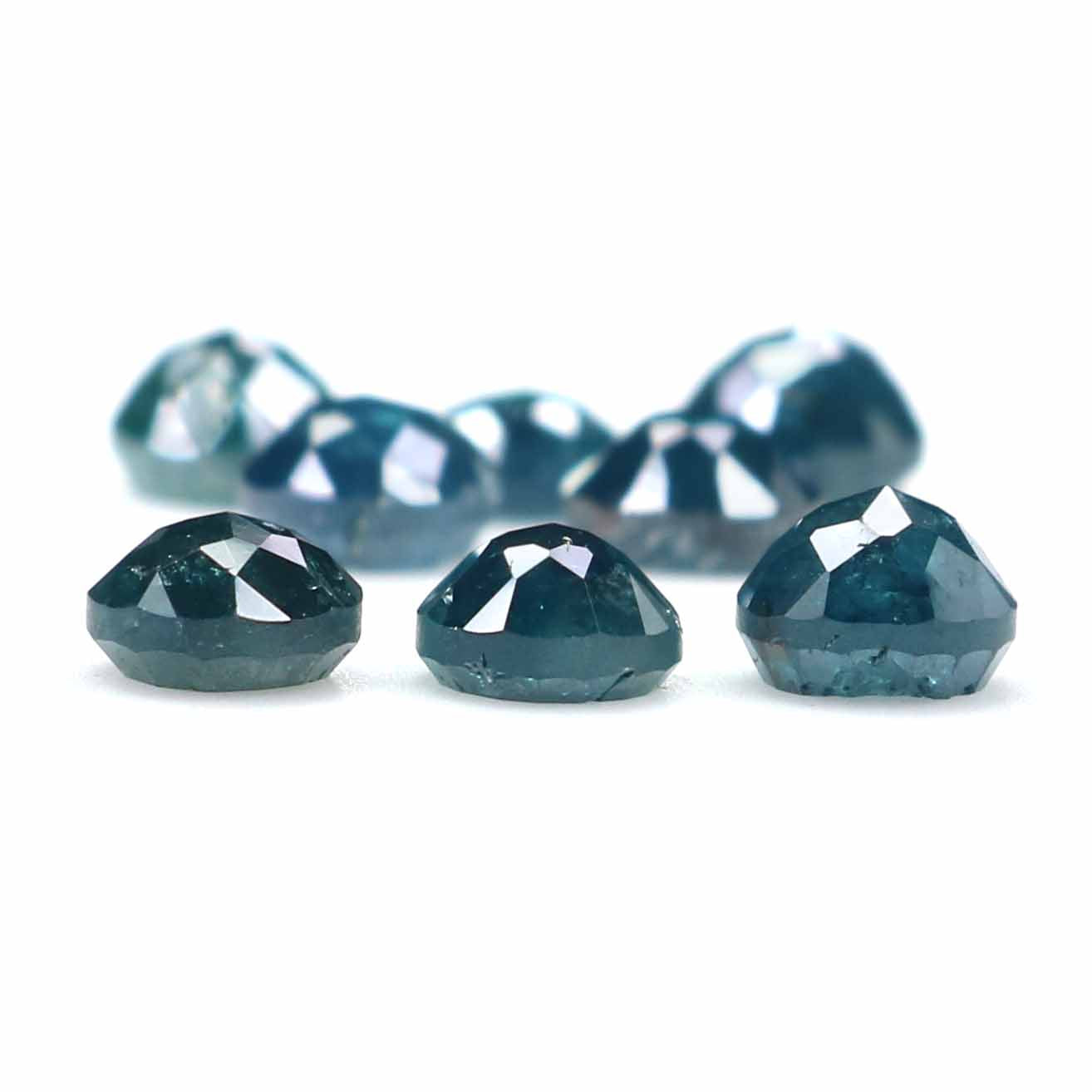 Natural Loose Rose Cut Blue Color Diamond 2.33 CT 3.65 MM Round Rose Cut Shape Diamond KR2546