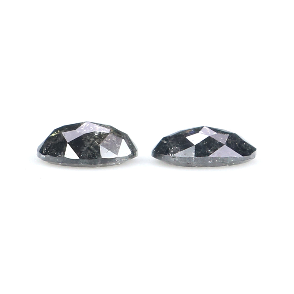 Natural Loose Oval Diamond, Salt And Pepper Oval Diamond, Natural Loose Diamond, Oval Rose Cut Diamond, 0.49 CT Oval Shape Diamond KDL2772