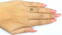 Natural Loose Round Rose Cut Grey Brown Color Diamond 1.59 CT 6.85 MM Round Rose Cut Shape Diamond L9006