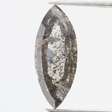 0.73 Ct Natural Loose Diamond, Marquise Diamond, Salt And Pepper, Black Diamond, Gray Diamond, Polished Diamond, Rose Cut Diamond, KDL780