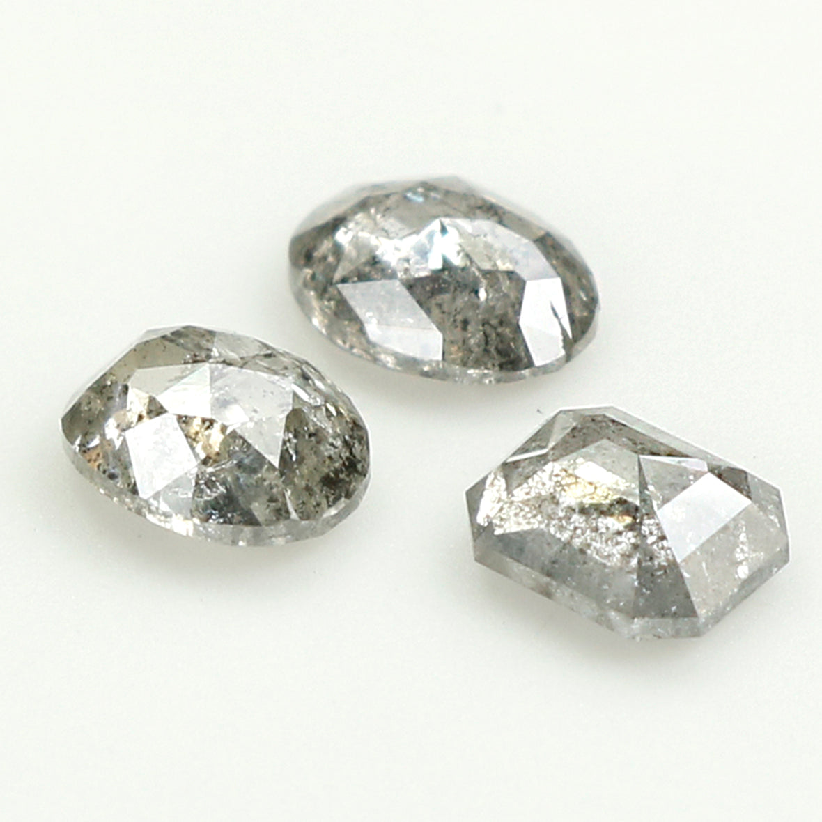 0.85 CT Natural Loose Mix Shape Diamond Salt And Pepper Mix Shape Diamond 4.25 MM Natural Black Grey Color Mix Shape Rose Cut Diamond QL636