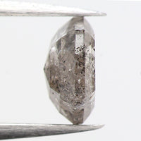 0.49 CT Natural Loose Diamond, Hexagon Cut Diamond, Salt and Pepper Diamond, Black Diamond, Grey Diamond, Rustic Rose Cut Diamond KDL493