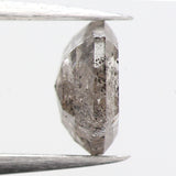0.49 CT Natural Loose Diamond, Hexagon Cut Diamond, Salt and Pepper Diamond, Black Diamond, Grey Diamond, Rustic Rose Cut Diamond KDL493